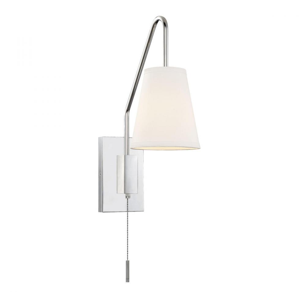 Owen Adjustable Wall Sconce with Switch Polished Nickel