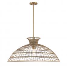 Savoy House 7-6427-1-322 - Lanai Rattan Coastal Pendant in Warm Brass