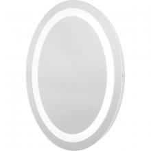 Progress P300456-030-30 - LED Mirror- Captarent Collection 22x28 in. Oval Illuminated Integrated LED White Modern Mirror
