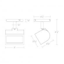 WAC MO-3020W-CS-BK - Ocularc 3020W - 5CCT Wall Wash Monopoint