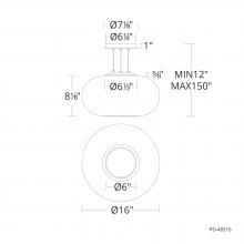 WAC PD-48516-27-BK - Doma Pendant Light