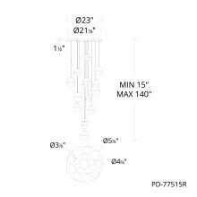 WAC PD-77515R-AB - Cyllindra Chandelier Light