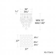 WAC PD-77541S-AB - Cyllindra Chandelier Light