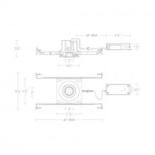 WAC R3BRA-FCS-BK - Ocular 3.0 5CCT Round Adjustable Trim and Remodel Housing with New Construction Frame-In Kit and D