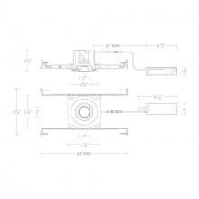 WAC R3BRAN-FWD-BK - Ocular 3.0 Dim-to-Warm Round Adjustable Trim and Remodel Housing with New Construction Frame-In Ki