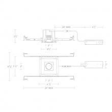 WAC R3BSAN-FWD-BK - Ocular 3.0 Dim-to-Warm Square Adjustable Trim and Remodel Housing with New Construction Frame-In K