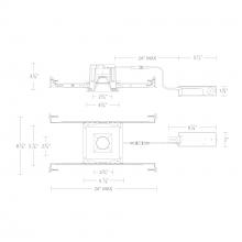 WAC R3BSDN-FWD-BK - Ocular 3.0 Dim-to-Warm Square Downlight Trim and Remodel Housing with New Construction Frame-In Ki