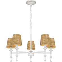 Quoizel FLA5026AWH - Flannery Rattan Chandelier