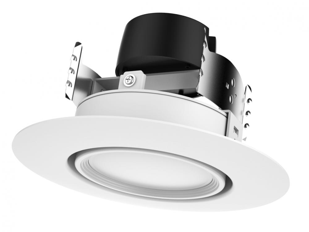 9 watt LED Directional Retrofit Downlight - Gimbaled; 4"; 3000K; 40' Beam spread; 120 volts;