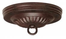 Satco Products Inc. 90/1883 - Ribbed Canopy Kit; Old Bronze Finish; 5" Diameter; 7/16" Center Hole; 2-8/32 Bar Holes;