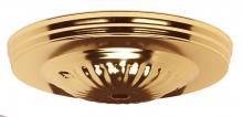 Satco Products Inc. 90/1927 - Ribbed Canopy Kit And Matching Hardware; Brass Finish; 5" Diameter; 7/16" Center Hole;
