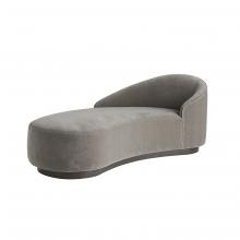 Arteriors 8145 - Turner Chaise Sharkskin Velvet Grey Ash, Left Arm