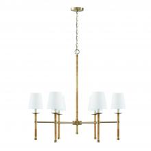 Capital 447261MA-705 - Tulum Rattan & Matte Brass 6-Light Chandelier