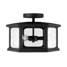 Capital 946632BK - Walton Coastal Rated Outdoor Semi Flush