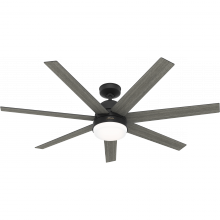 Hunter 51376 - Hunter 60 inch Phenomenon Wi-Fi ENERGY STAR® Matte Black Ceiling Fan with LED Lt Kit