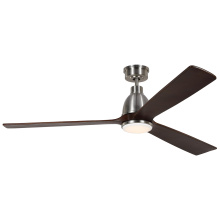Visual Comfort & Co. Fan Collection 3BRYSM60BSD - Bryden Smart 60" Dimmable Indoor/Outdoor Integrated LED Brushed Steel Ceiling Fan