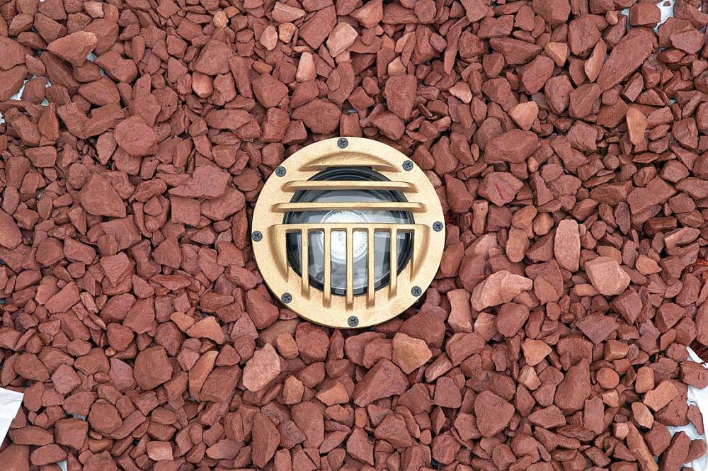 Small Inground with Cast Bronze Rock Guard