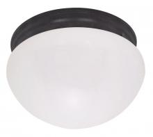 Nuvo 60/2655 - 2-Light 10" Close-To-Ceiling Flush Mounted Light Fixture in Mahogany Bronze Finish and Frosted