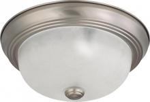 Nuvo 62/1111 - 2 Light - LED 11" Flush Fixture - Brushed Nickel Finish - Frosted Glass - Lamps Included