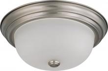 Nuvo 62/1112 - 2 Light - LED 13" Flush Fixture - Brushed Nickel Finish - Frosted Glass - Lamps Included