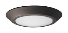 Nuvo 62/1263R1 - 7 in.; LED Flush Mount Fixture; Disk Light; Mahogany Bronze Finish; 3000K; 90 CRI