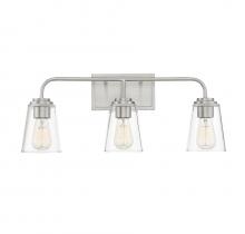 Savoy House Meridian M80044BN - 3-Light Bathroom Vanity Light in Brushed Nickel