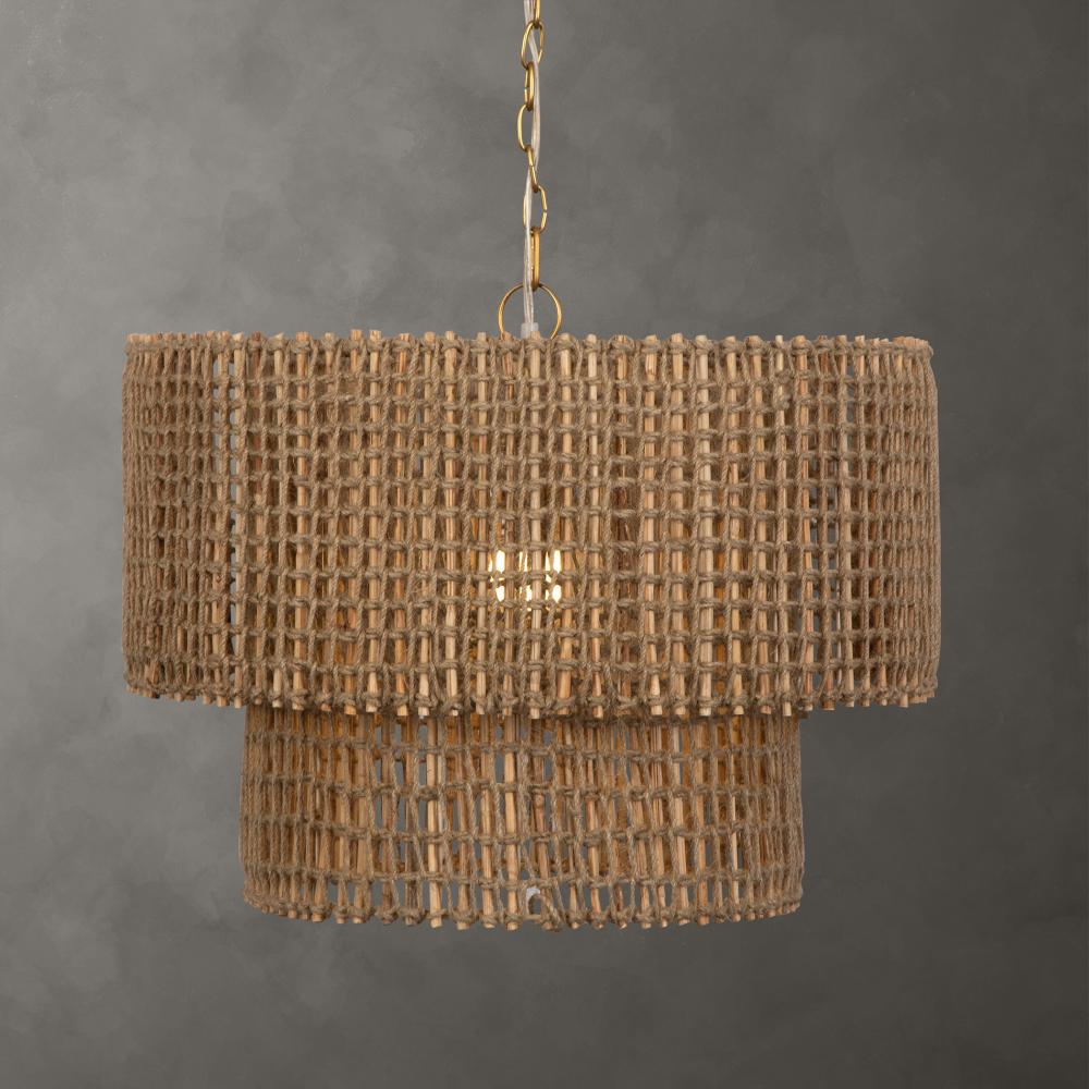 Uttermost Biswas Woven Jute Coastal Pendant